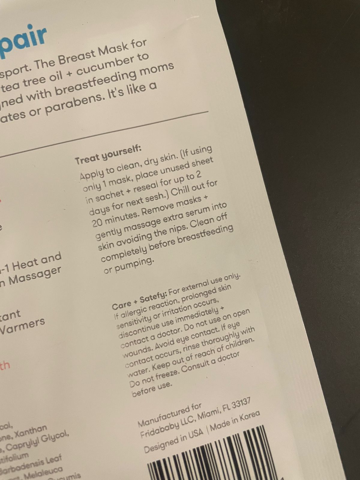 Frida Mom Breast Mask For Hydration