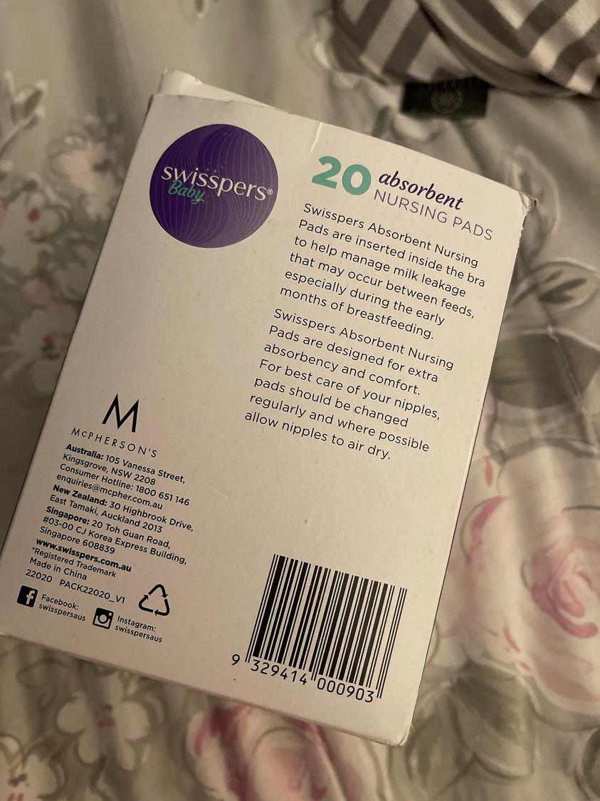 Swisspers Baby Absorbent Nursing Pads Count 18