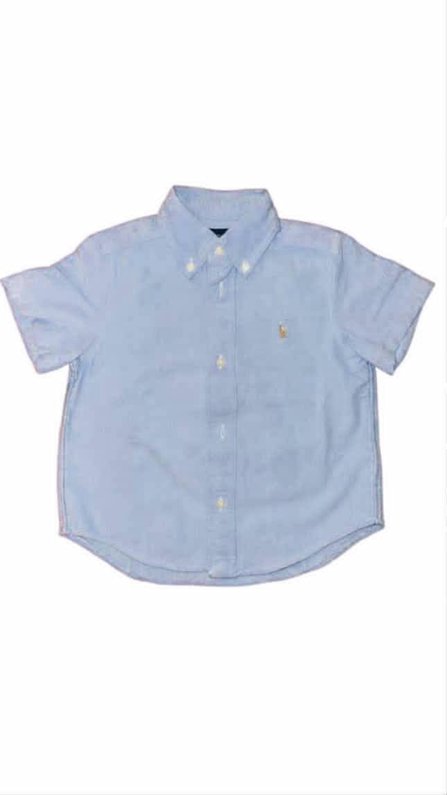 Ralph Lauren Oxford Blue Shirt Short Sleeves / Size 24m