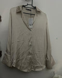 Zara Silk Button Down Shirt. Size: XS