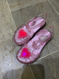 Ozkiz “Ruby Heart” LED Jelly Shoes. Size: 5-6yrs
