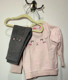 H&M Sweatshirt And Leggings. Size 12-18 Months