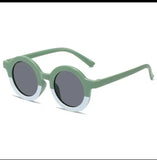 Sunglasses In Green & White