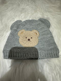 Grey Max Teddy Beanie. Size: 0-6m