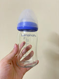 Lansinoh Natural Wave Glass Bottle 160ml with Unused 3m+ Teat