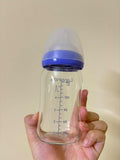 Lansinoh Natural Wave Glass Bottle 160ml with Unused 3m+ Teat