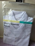 Marks & Spencer White Stain Resistant Polo RegularFit Shirt / Size 4-5yrs