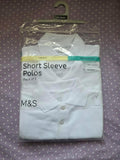 Marks & Spencer White Stain Resistant Polo RegularFit Shirt / Size 4-5yrs