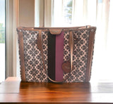 Pink & Brown Jacquard Kate Spade Tote Bag