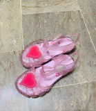 Ozkiz “Ruby Heart” LED Jelly Shoes. Size: 5-6yrs