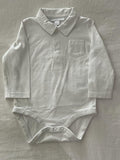 White Company White Collared Onesie. Size: 6-9 Months