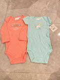 Pack Of 2 Carter’s Romper. Size: 9m