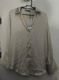 Zara Silk Button Down Shirt. Size: XS