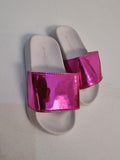 Metallic Pink Toddler Slippers. Size: 24