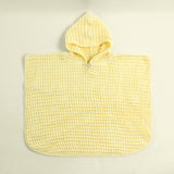 Kids Hooded Poncho Yellow