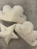 Set of 3 Khwab Pillows 2 clouds & One star White