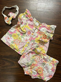 H&M Floral Dress & Headband Set. Size: 6m