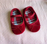 Next Uk Velvet Ballerina Pumps. Size: 12-18m