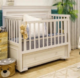 Solid Wood Crib With Storage Drawers