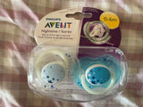 Avent Pacifiers. Age: 0-6m