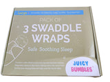 Juicy Bumbles Pack Of 3 Swaddle Wraps. Size: Large