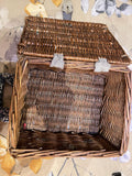 Decorated Cane Storage Basket