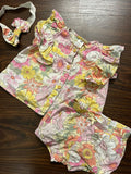 H&M Floral Dress & Headband Set. Size: 6m