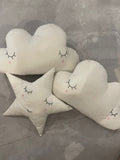 Set of 3 Khwab Pillows 2 clouds & One star White