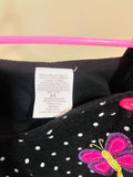 Black Polka Dot Dress. Size: 5-6yrs