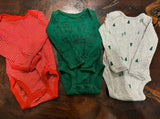 Pack Of 3 Onesies With Reversible Mittens. Size: Newborn