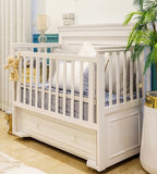 Solid Wood Crib With Storage Drawers