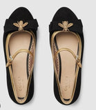 Gucci Black Suede Bee Motif Size: EUR 25