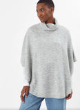 Accessorize London Cozy Knit Poncho Grey. Size: One size