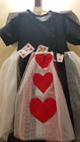 Custom Made Queen Of Hearts Costume. Size: 3yrs