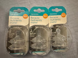 Pack Of 3 Nano Bebe Teats. 6m+