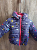 Minnie Minors Fleece Lined Puffer Jacket. Size: 1-2yr