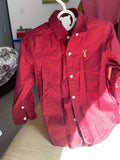 Next Button Down Shirt In Maroon. Size: 2yrs