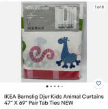 IKEA Barnslig Djur Kids Animal Curtains
47" X 69"