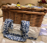 Decorated Cane Storage Basket