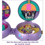 Polly Pocket Double Play Skating Compact, 2-in-1 Playset With 2 Micro Dolls & 16 Accessories