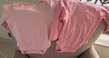 Set of 2 Pink Full Sleeves Onesies Size: 6-9m