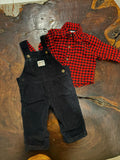 Carter’s Dungaree With Shirt. Size: Newborn