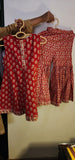 Red Sharara and Kameez. Size: 4 Years