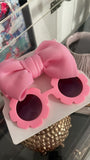 Bow & Sunglasses Set In Candy Pink