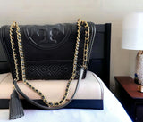 Classic Tory Burch Black Chain Bag