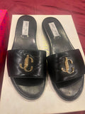Jimmy Choo Black Slides. Size: 38.5