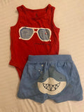 GAP Sleeveless Onesie With Shorts. Size: 12-18m