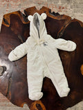 Carters Baby Bunting White Bear. Size: 0-3m