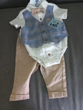 3Pc Suit Set. Size: 3-6m