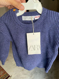 Zara Navy Sweater. Size: 3-6m